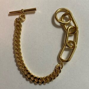 Sahira Goldtone Chain Toggle Bracelet